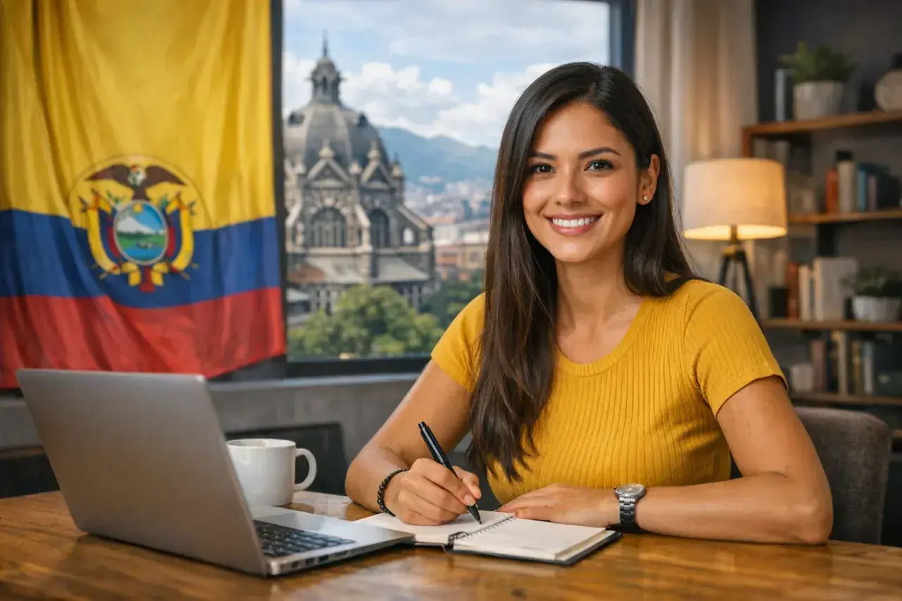 Equipo colombiano trabajando en una startup de servicios digitales con facturación internacional