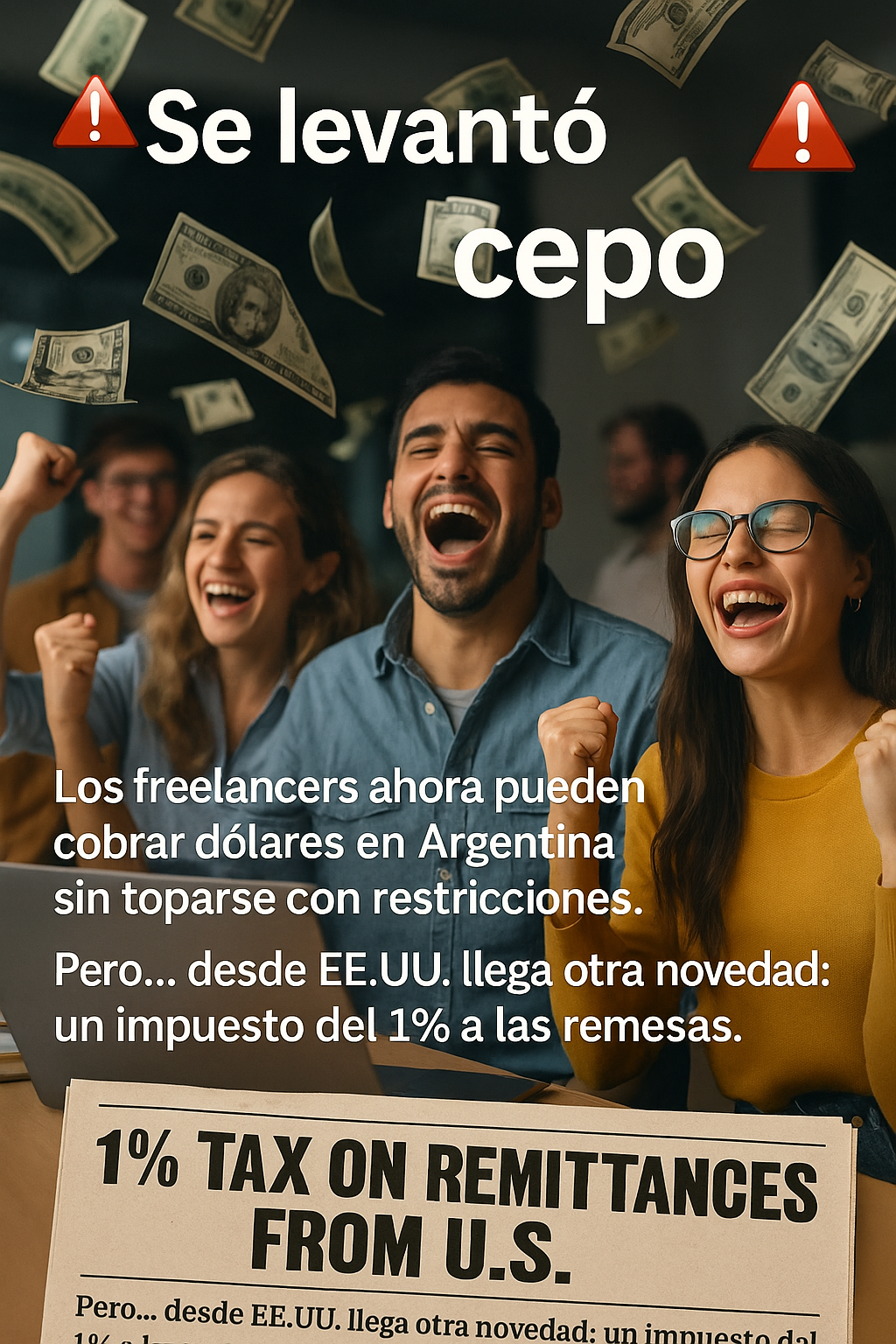Imagen sobre cepo cambiario y mercado de divisas en Argentina