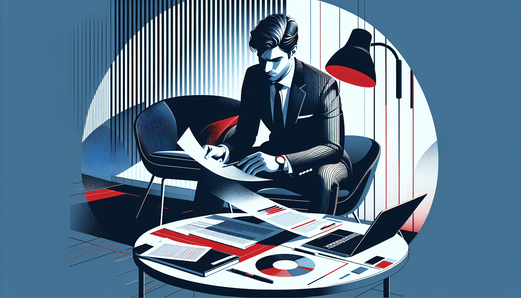 Emprendedor latinoamericano revisando documentos fiscales del IRS para su LLC en Estados Unidos.