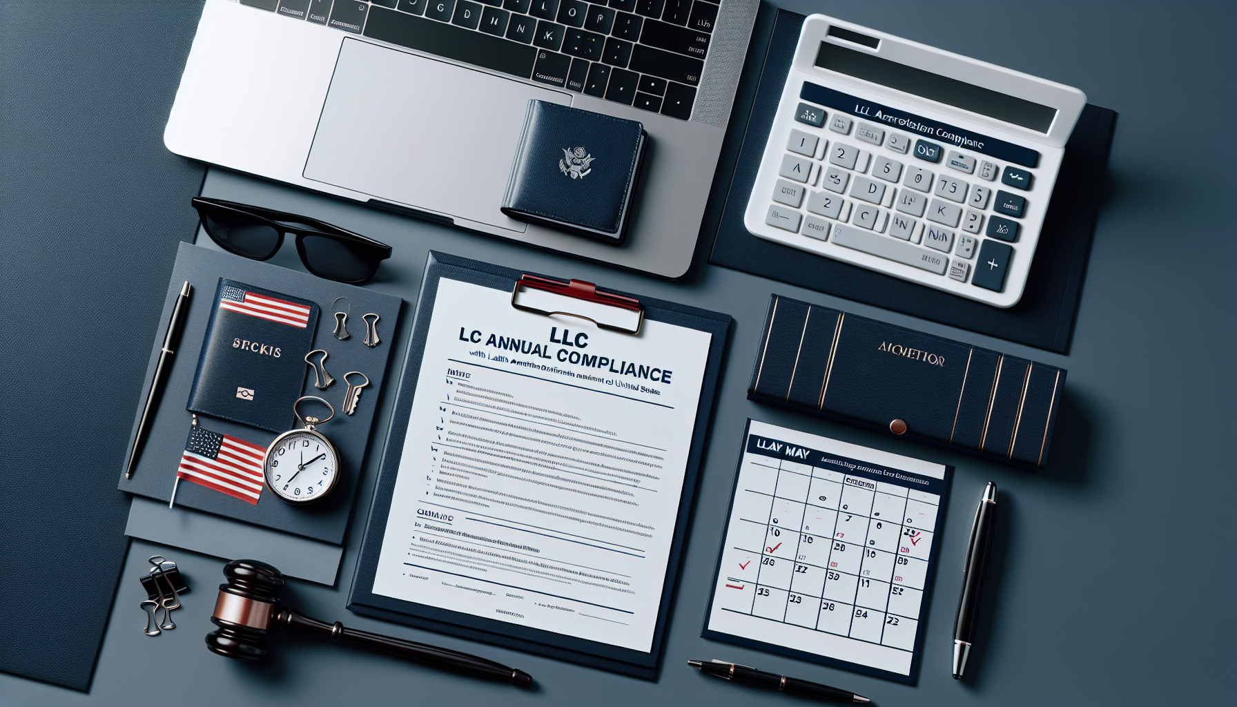 Emprendedor latinoamericano revisando el annual report de su LLC en Estados Unidos desde su laptop